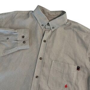 Forge FR Men's Flame Resistant Work Shirt XL Gray Geometric NFPA 2112 MFRB-07-15
